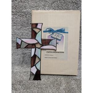 House of Lloyd Stained Glass Cross home decor Christian Vintage Religious Gift